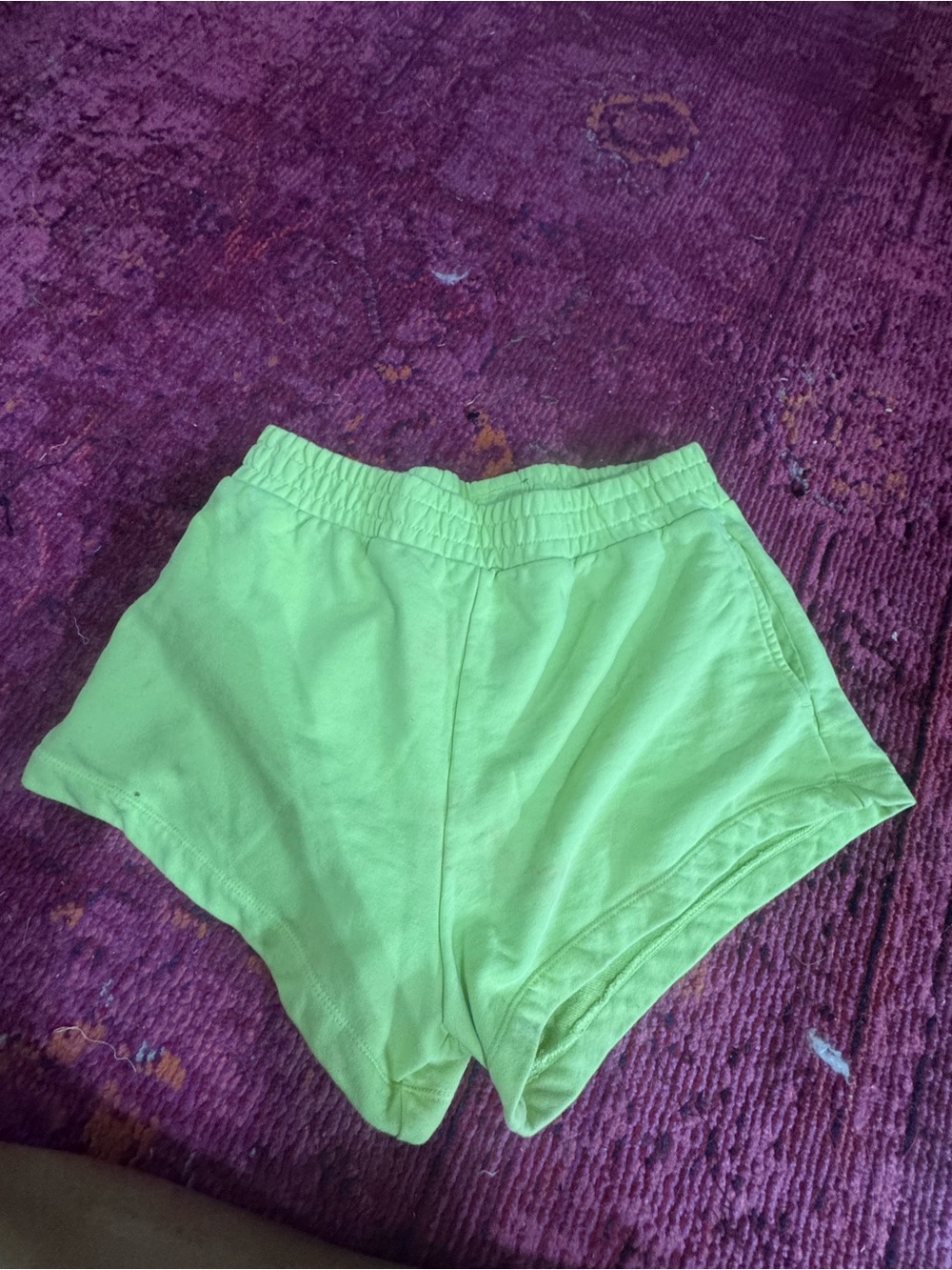 Daily Drills Neon Green Athletic Shorts